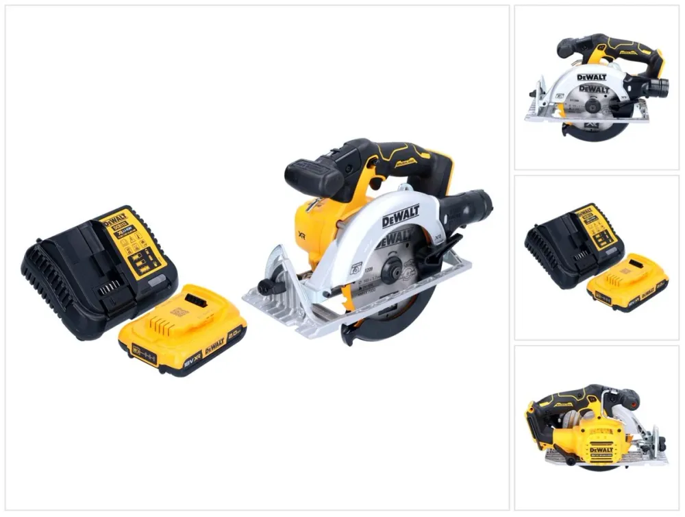 Akumulatorowa pilarka tarczowa DeWalt DCS 565 D1 18 V 165 mm bezszczotkowa + 1x akumulator 2,0 Ah + ładowarka