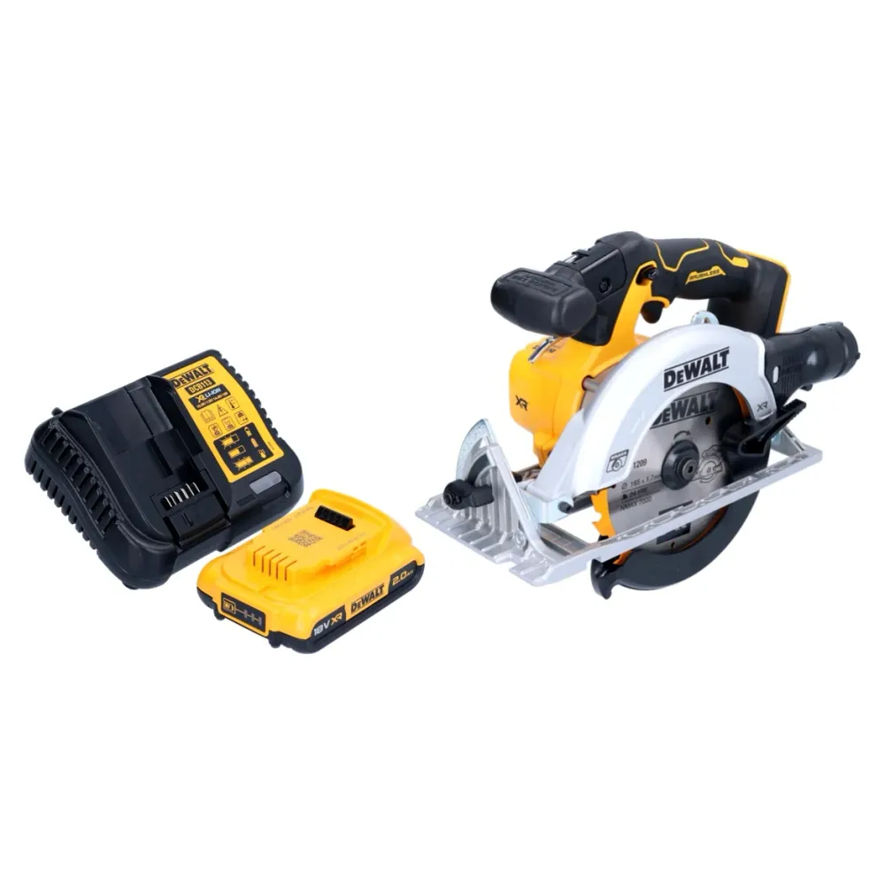 Akumulatorowa pilarka tarczowa DeWalt DCS 565 D1 18 V 165 mm bezszczotkowa + 1x akumulator 2,0 Ah + ładowarka