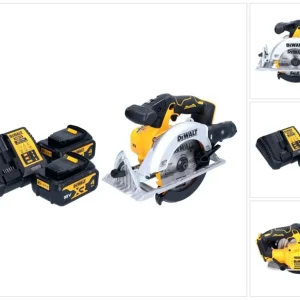 Akumulatorowa pilarka tarczowa DeWalt DCS 565 M2 18 V 165 mm bezszczotkowa + 2x akumulator 4,0 Ah + ładowarka