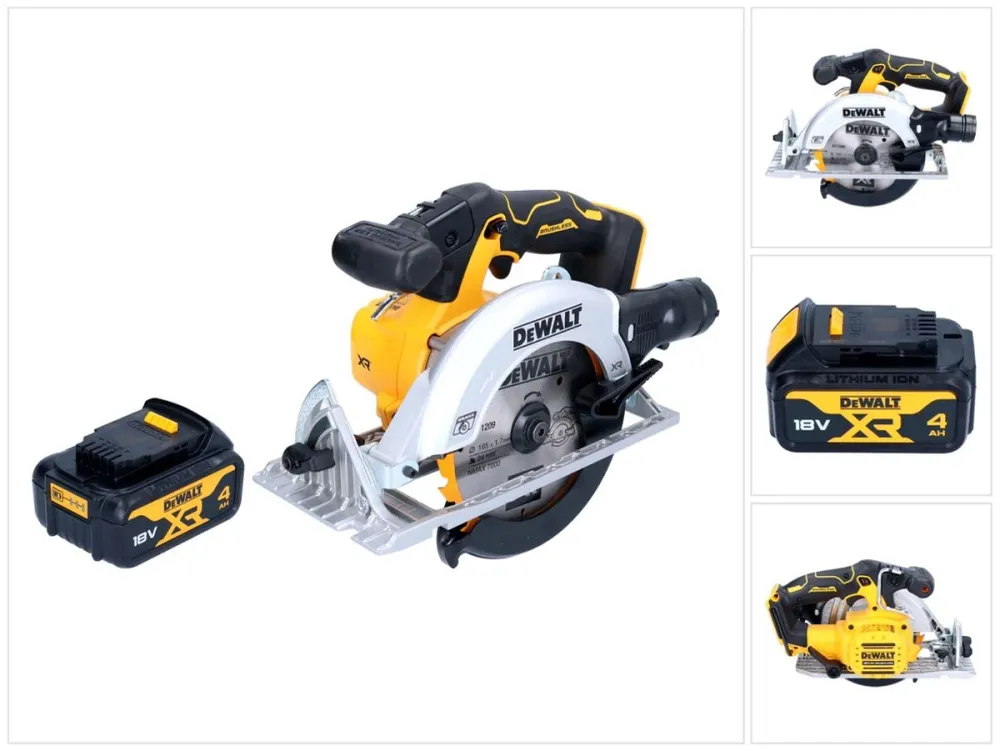 Akumulatorowa pilarka tarczowa DeWalt DCS 565 N 18 V 165 mm bezszczotkowa + 1x akumulator 4,0 Ah - bez ładowarki