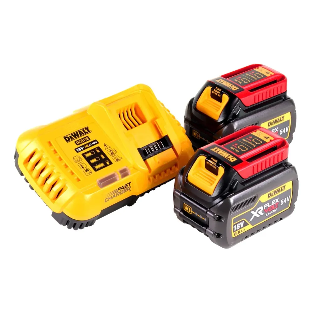 Akumulatorowa pilarka tarczowa DeWalt DCS 575 T2 54 V FlexVolt 190 mm bezszczotkowa + 2x akumulator 6,0 Ah + ładowarka
