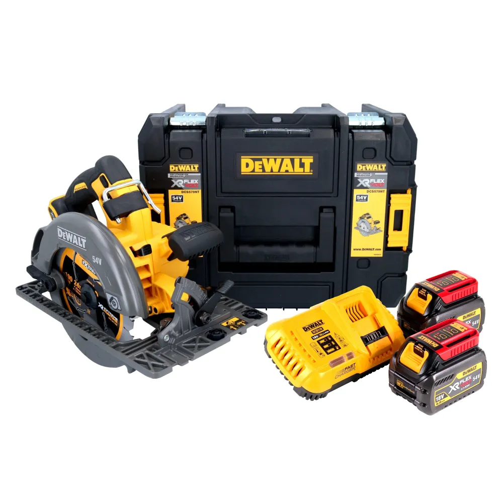 Akumulatorowa pilarka tarczowa DeWalt DCS 579 T2T 54 V FlexVolt 190 mm bezszczotkowa + 2x akumulator 6,0 Ah + ładowarka +...