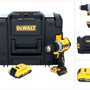 Akumulatorowa wiertarko-wkrętarka DeWalt DCD 800 NT 18 V 90 Nm bezszczotkowa + 1x akumulator 2,0 Ah + TSTAK - bez ładowarki