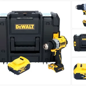 Akumulatorowa wiertarko-wkrętarka DeWalt DCD 800 NT 18 V 90 Nm bezszczotkowa + 1x akumulator 5,0 Ah + TSTAK - bez ładowarki