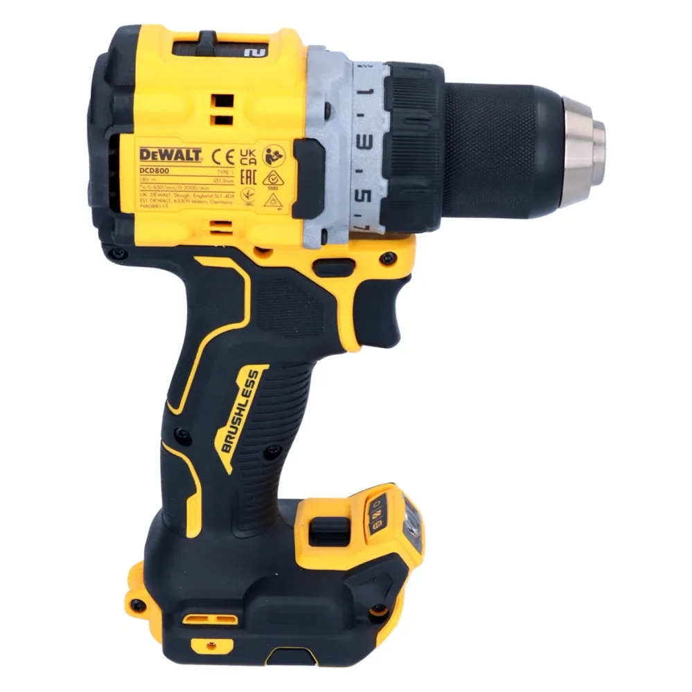 Akumulatorowa wiertarko-wkrętarka DeWalt DCD 800 NT 18 V 90 Nm bezszczotkowa + TSTAK - bez akumulatora, bez ładowarki