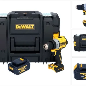 Akumulatorowa wiertarko-wkrętarka DeWalt DCD 800 NT 18 V 90 Nm bezszczotkowa + 1x akumulator 4,0 Ah + TSTAK - bez ładowarki