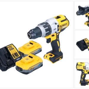 Akumulatorowa wiertarko-wkrętarka udarowa DeWalt DCD 996 H2 18 V 95 Nm bezszczotkowa + 2x akumulator Powerstack 5,0 Ah + ł...