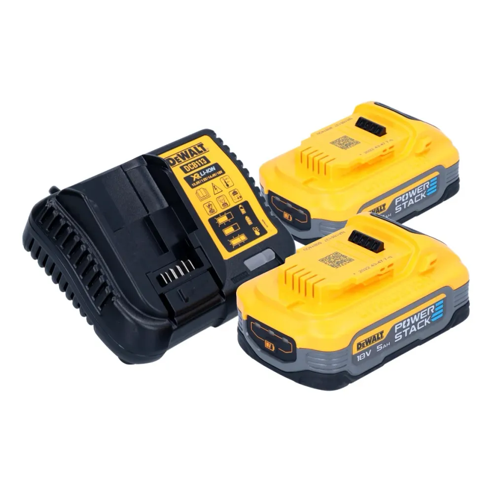 Akumulatorowa wiertarko-wkrętarka udarowa DeWalt DCD 996 H2 18 V 95 Nm bezszczotkowa + 2x akumulator Powerstack 5,0 Ah + ł...