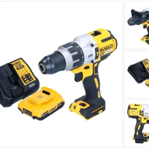 Akumulatorowa wiertarko-wkrętarka udarowa DeWalt DCD 996 D1 18 V 95 Nm bezszczotkowa + 1x akumulator 2,0 Ah + ładowarka