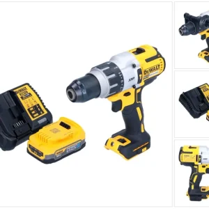 Akumulatorowa wiertarko-wkrętarka udarowa DeWalt DCD 996 E1 18 V 95 Nm bezszczotkowa + 1x akumulator 1,7 Ah + ładowarka