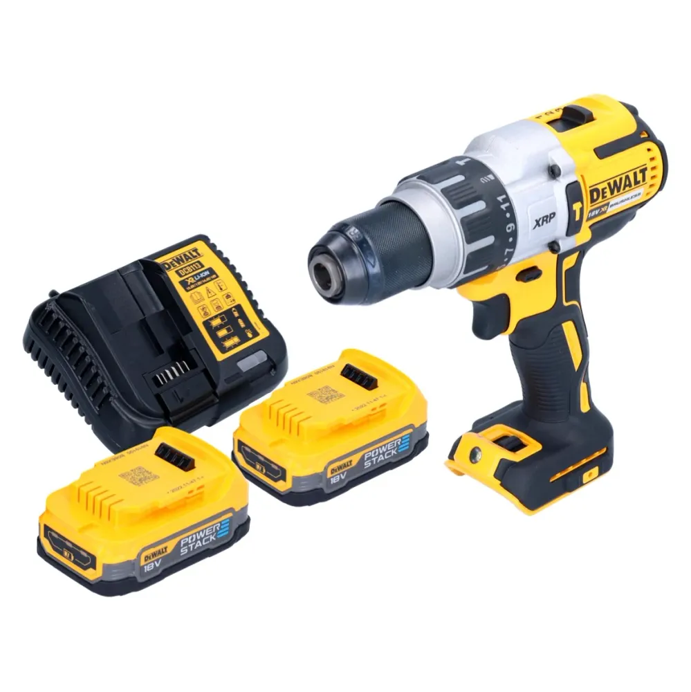 Akumulatorowa wiertarko-wkrętarka udarowa DeWalt DCD 996 E2 18 V 95 Nm bezszczotkowa + 2x akumulator 1,7 Ah + ładowarka