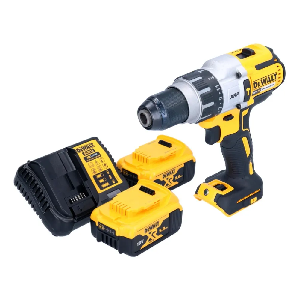 Akumulatorowa wiertarko-wkrętarka udarowa DeWalt DCD 996 P2 18 V 95 Nm bezszczotkowa + 2x akumulator 5,0 Ah + ładowarka