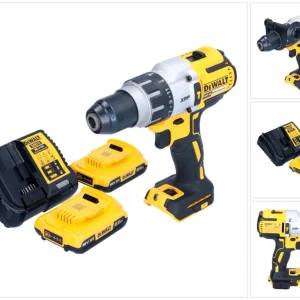 Akumulatorowa wiertarko-wkrętarka udarowa DeWalt DCD 996 D2 18 V 95 Nm bezszczotkowa + 2x akumulator 2,0 Ah + ładowarka
