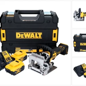 Akumulatorowy frez do kołków płaskich DeWalt DCW 682 P2T 18 V 102 x 20 mm bezszczotkowy + 2x akumulator 5,0 Ah + ładowarka...
