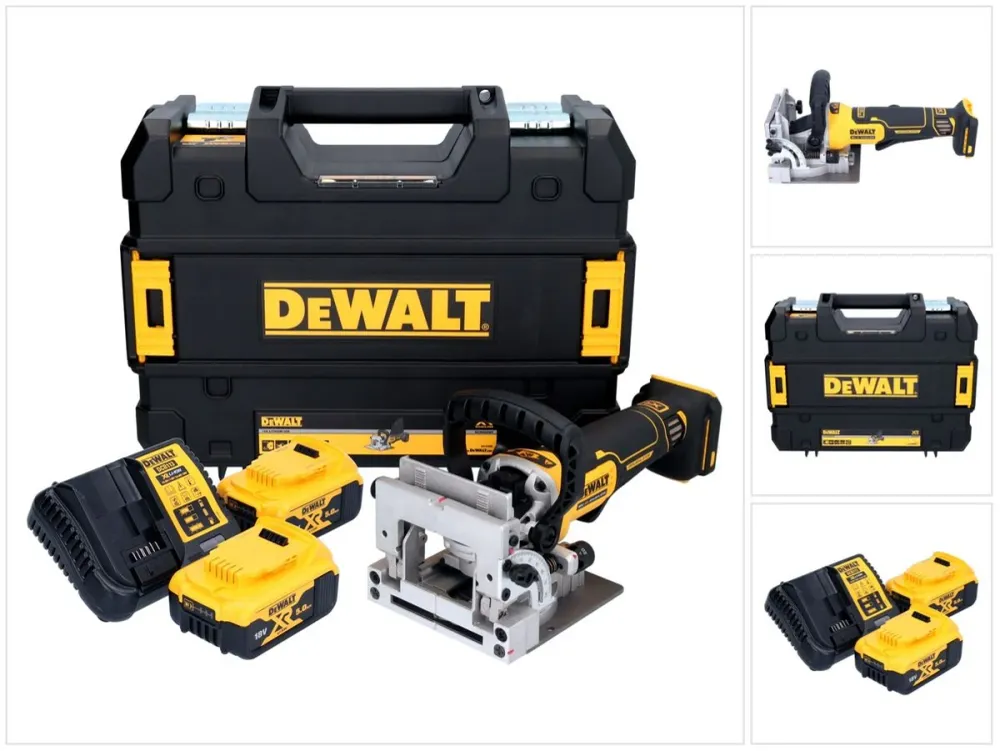Akumulatorowy frez do kołków płaskich DeWalt DCW 682 P2T 18 V 102 x 20 mm bezszczotkowy + 2x akumulator 5,0 Ah + ładowarka...