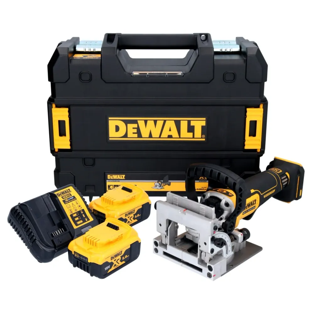 Akumulatorowy frez do kołków płaskich DeWalt DCW 682 P2T 18 V 102 x 20 mm bezszczotkowy + 2x akumulator 5,0 Ah + ładowarka...