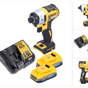 Akumulatorowy klucz udarowy DeWalt DCF 887 E2 18 V 205 Nm 1/4" bezszczotkowy + 2x akumulator 1,7 Ah + ładowarka