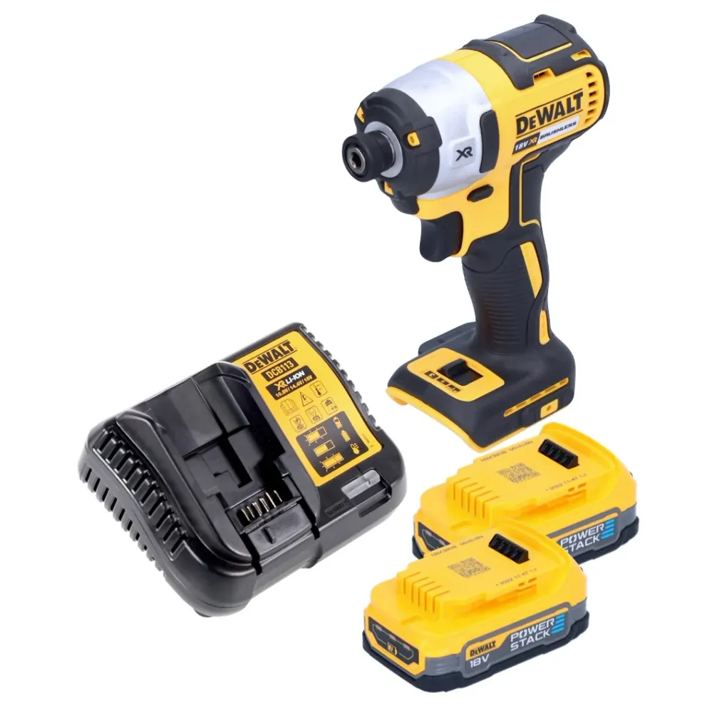 Akumulatorowy klucz udarowy DeWalt DCF 887 E2 18 V 205 Nm 1/4" bezszczotkowy + 2x akumulator 1,7 Ah + ładowarka