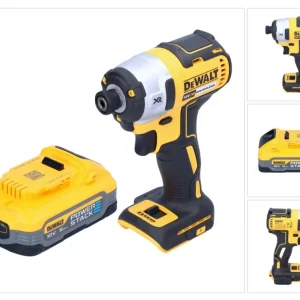 Akumulatorowy klucz udarowy DeWalt DCF 887 N 18 V 205 Nm 1/4" bezszczotkowy + 1x akumulator powerstack 5,0 Ah - bez ładowarki