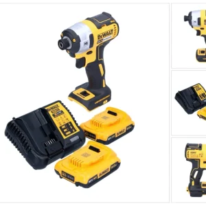 Akumulatorowy klucz udarowy DeWalt DCF 887 D2 18 V 205 Nm 1/4" bezszczotkowy + 2x akumulator 2,0 Ah + ładowarka
