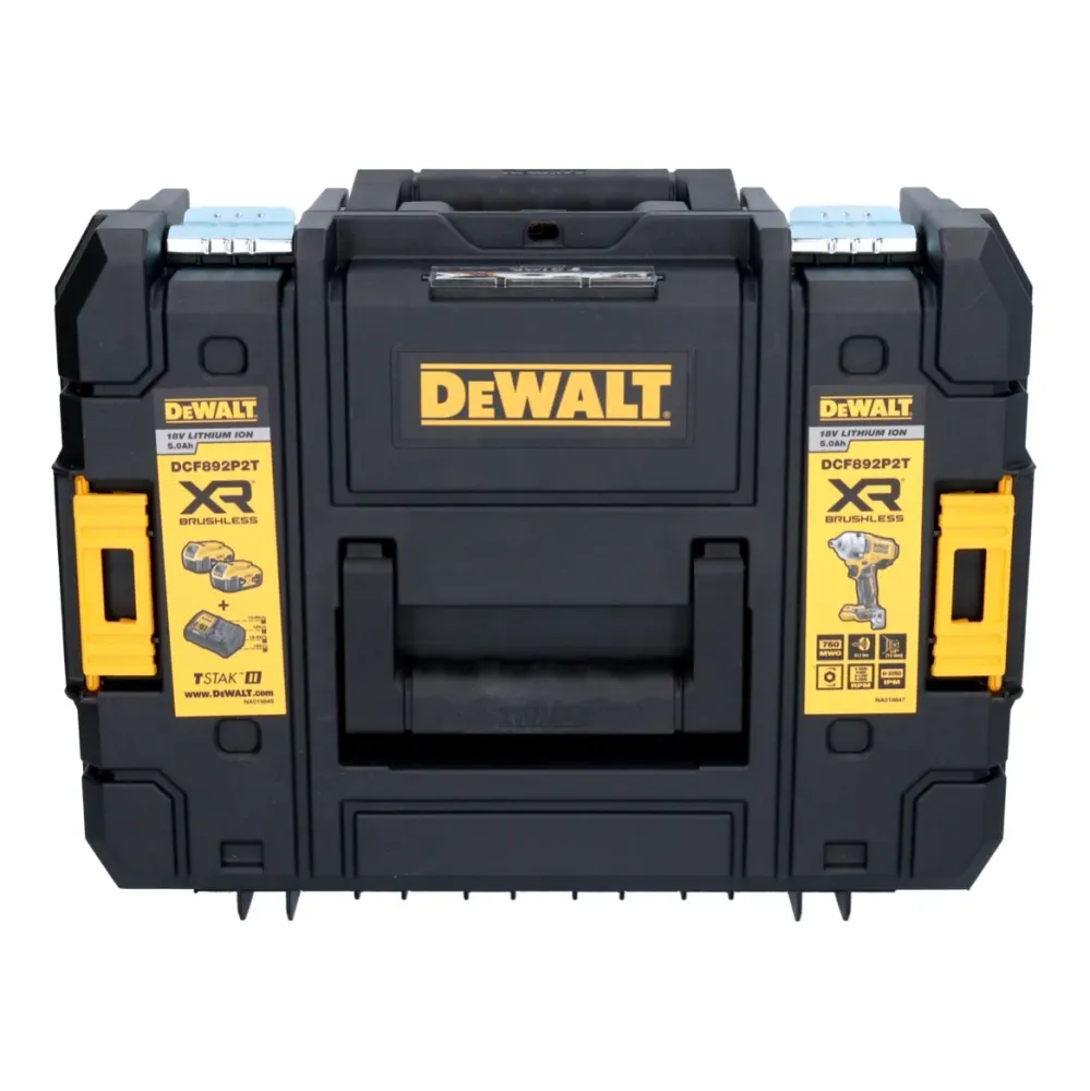 Akumulatorowy klucz udarowy DeWalt DCF 892 E1T 18 V 813 Nm 1/2" bezszczotkowy + 1x akumulator 1,7 Ah + ładowarka + TSTAK