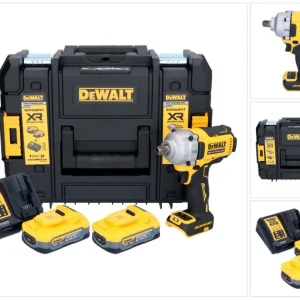 Akumulatorowy klucz udarowy DeWalt DCF 892 H2T 18 V 813 Nm 1/2" bezszczotkowy + 2x akumulator Powerstack 5,0 Ah + ładowark...