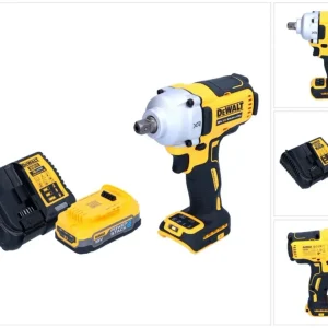Akumulatorowy klucz udarowy DeWalt DCF 892 E1 18 V 812 Nm 1/2" bezszczotkowy + 1x akumulator Powerstack 1,7 Ah + ładowarka