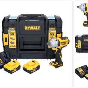 Akumulatorowy klucz udarowy DeWalt DCF 892 P2T 18 V 813 Nm 1/2" bezszczotkowy + 2x akumulator 5,0 Ah + ładowarka + TSTAK