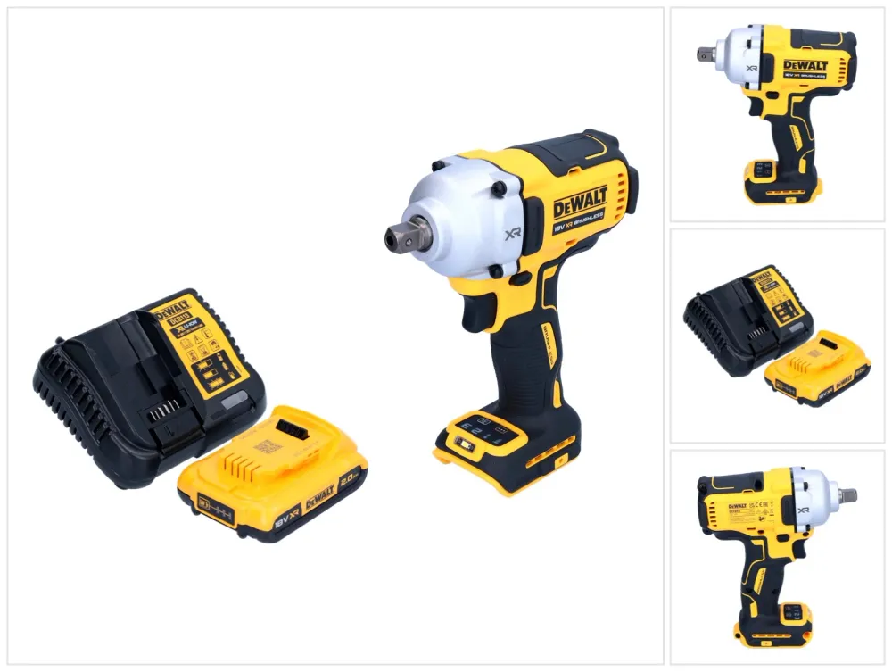 Akumulatorowy klucz udarowy DeWalt DCF 892 D1 18 V 812 Nm 1/2" bezszczotkowy + 1x akumulator 2,0 Ah + ładowarka