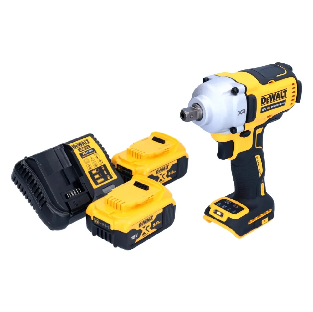 Akumulatorowy klucz udarowy DeWalt DCF 892 P2 18 V 812 Nm 1/2" bezszczotkowy + 2x akumulator 5,0 Ah + ładowarka