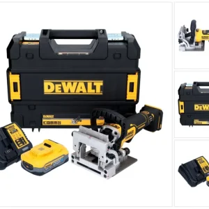Akumulatorowy płaski frez do kołków DeWalt DCW 682 H1T 18 V 102 x 20 mm bezszczotkowy + 1x akumulator Powerstack 5,0 Ah +...