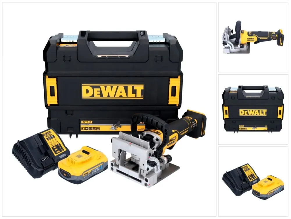 Akumulatorowy płaski frez do kołków DeWalt DCW 682 H1T 18 V 102 x 20 mm bezszczotkowy + 1x akumulator Powerstack 5,0 Ah +...