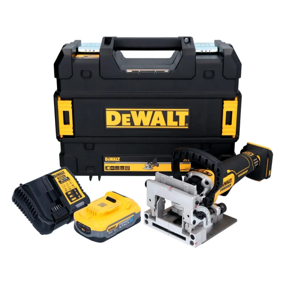 Akumulatorowy płaski frez do kołków DeWalt DCW 682 H1T 18 V 102 x 20 mm bezszczotkowy + 1x akumulator Powerstack 5,0 Ah +...