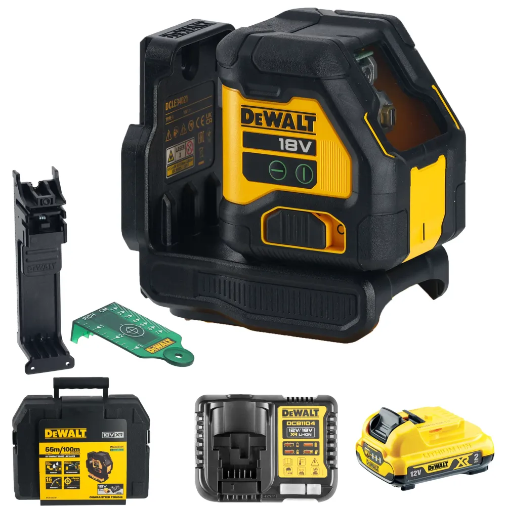 Dewalt DCLE34021D1-QW 12V 2Ah zielony laserowy tracker krzyżowy