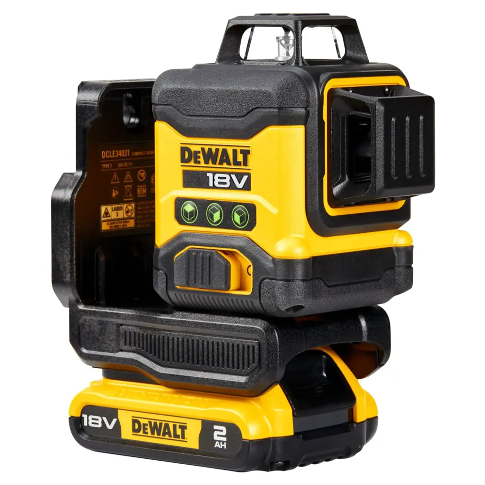 Dewalt DCLE34031D1-QW 18 V 2 Ah zielona poziomica laserowa