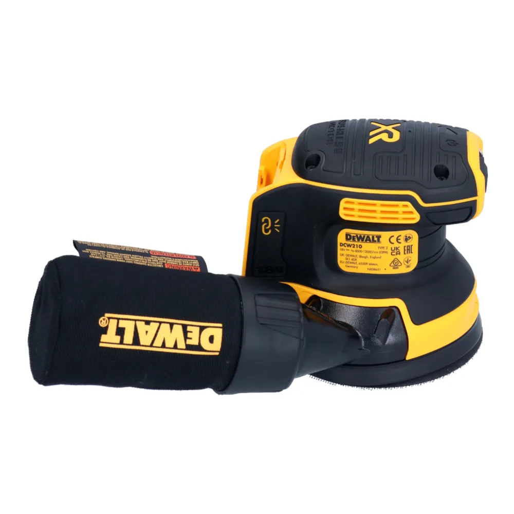 DeWalt DCW 210 E1 akumulatorowa szlifierka oscylacyjna 18 V 125 mm bezszczotkowa + 1x akumulator Powerstack 1,7 Ah + ładow...