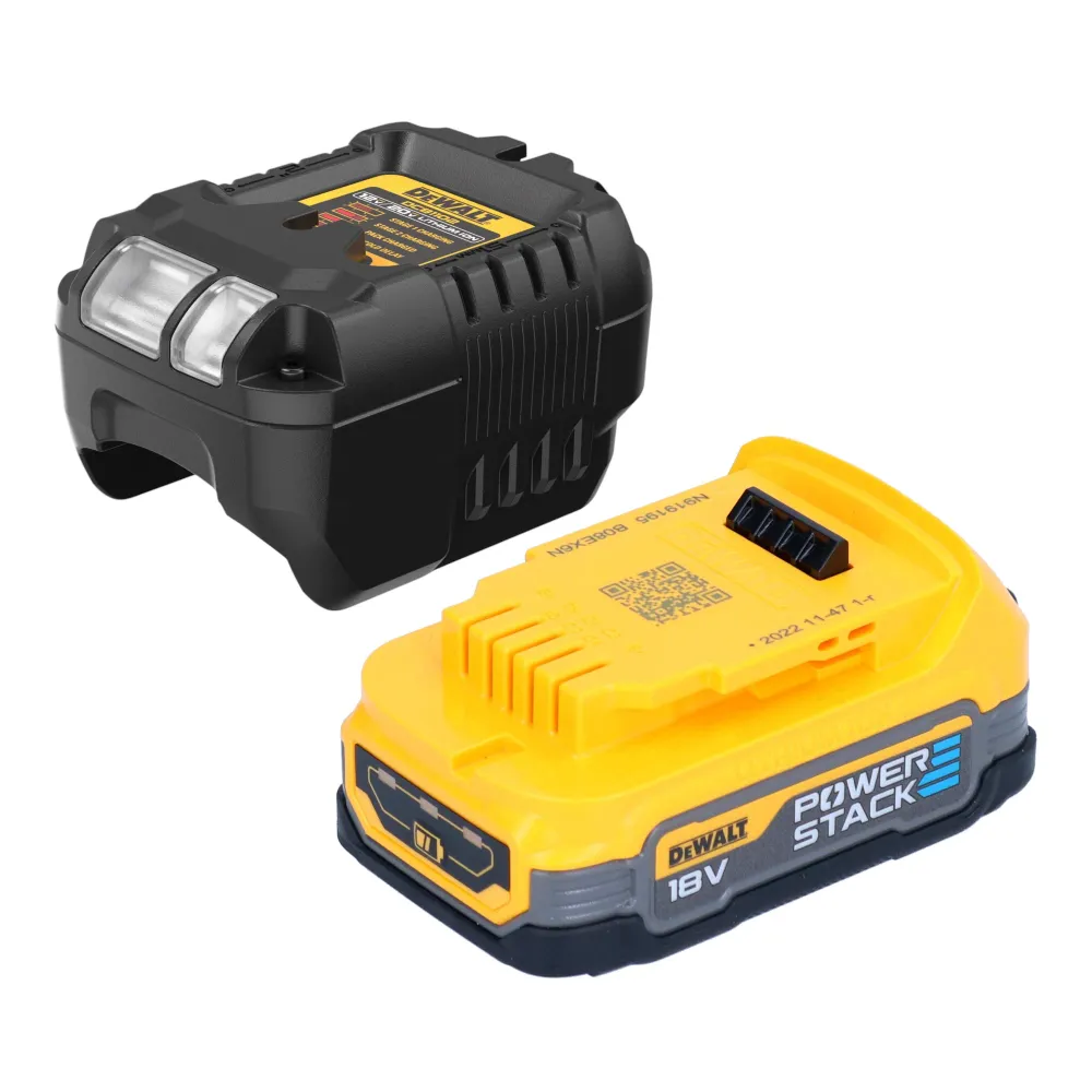 DeWalt DCW 210 E1 akumulatorowa szlifierka oscylacyjna 18 V 125 mm bezszczotkowa + 1x akumulator Powerstack 1,7 Ah + ładow...