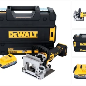 DeWalt DCW 682 NT akumulatorowy płaski frez do kołków 18 V 102 x 20 mm bezszczotkowy + 1x akumulator Powerstack 1,7 Ah + T...