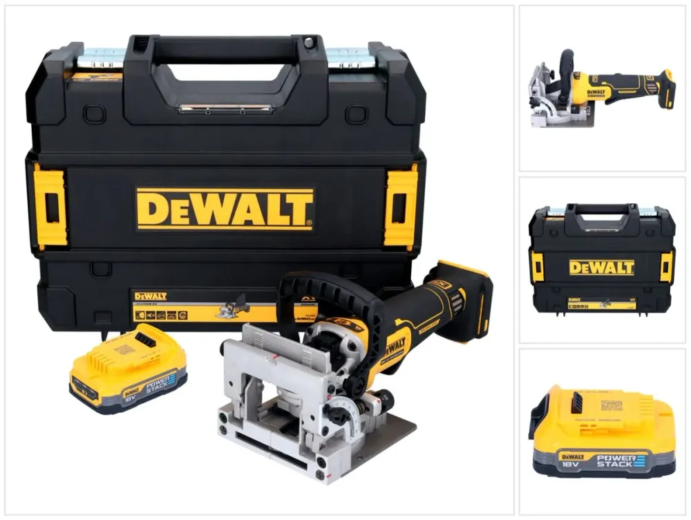 DeWalt DCW 682 NT akumulatorowy płaski frez do kołków 18 V 102 x 20 mm bezszczotkowy + 1x akumulator Powerstack 1,7 Ah + T...