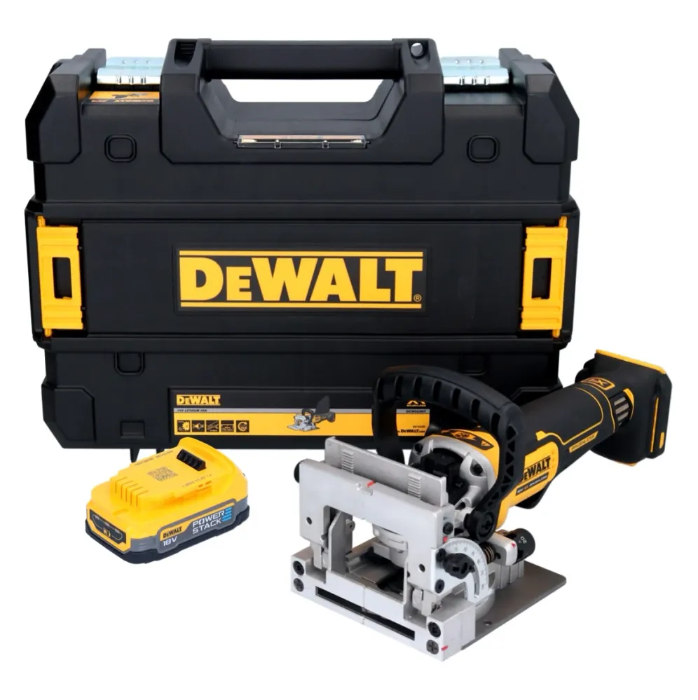DeWalt DCW 682 NT akumulatorowy płaski frez do kołków 18 V 102 x 20 mm bezszczotkowy + 1x akumulator Powerstack 1,7 Ah + T...