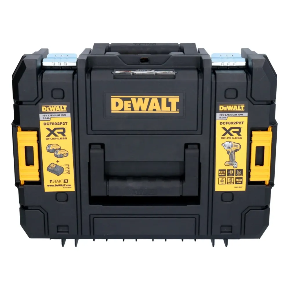 DeWalt DCF 892 NT akumulatorowy klucz udarowy 18 V 813 Nm 1/2" bezszczotkowy + 1x akumulator 1,7 Ah + TSTAK - bez ładowarki