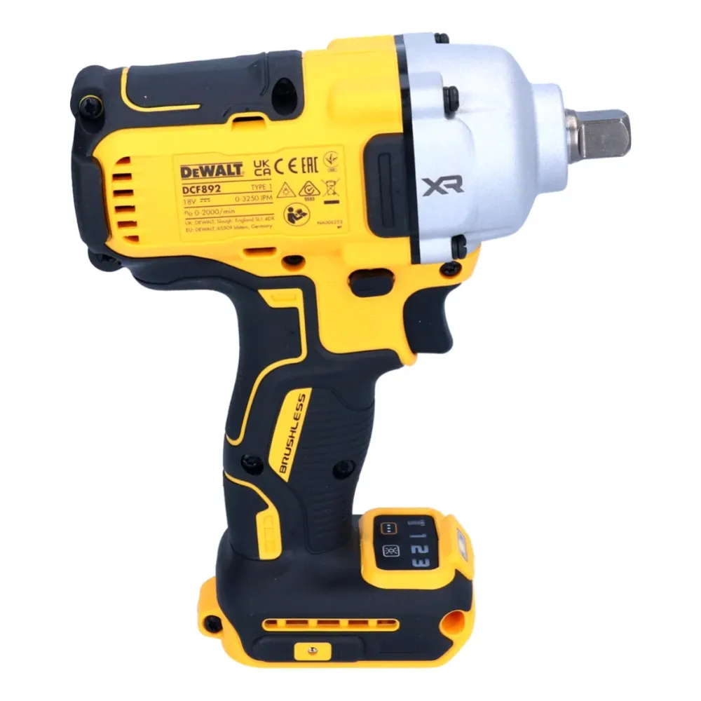 DeWalt DCF 892 N akumulatorowy klucz udarowy 18 V 812 Nm 1/2" bezszczotkowy + 1x akumulator Powerstack 1,7 Ah - bez ładowarki