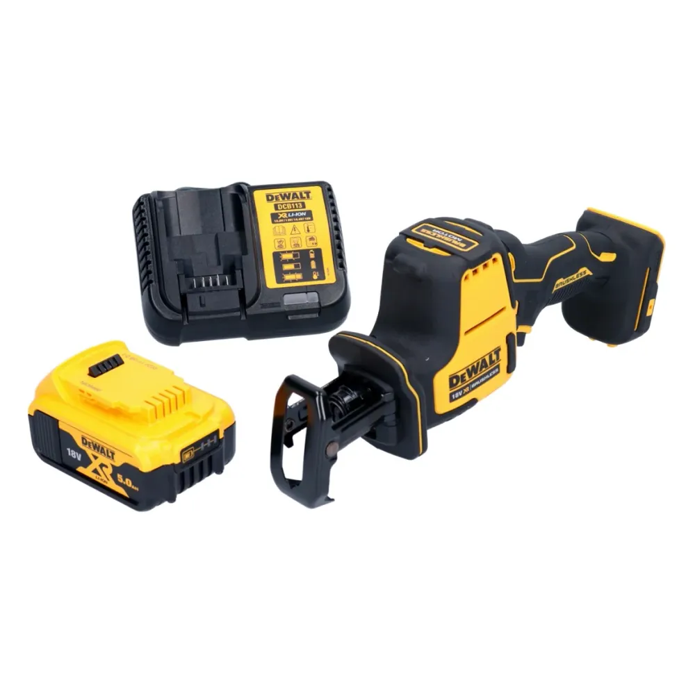 DeWalt DCS 369 P1 Akumulatorowa pilarka szablasta Pilarka szablasta 18 V bezszczotkowa + 1x akumulator 5,0 Ah + ładowarka