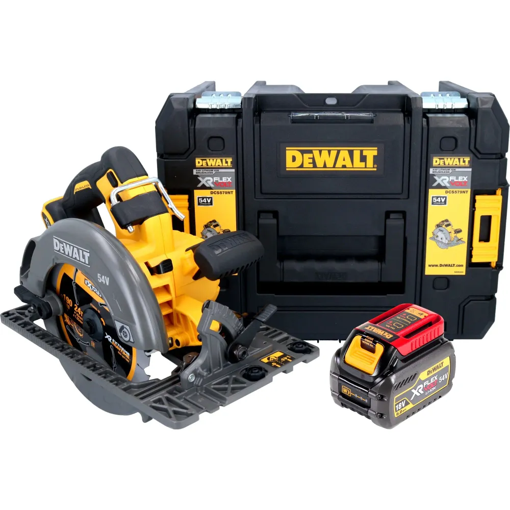 DeWalt DCS 579 NT Akumulatorowa pilarka tarczowa 54 V FlexVolt 190 mm bezszczotkowa + 1x akumulator 6,0 Ah + TSTAK - bez ł...
