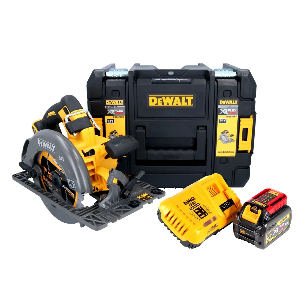 DeWalt DCS 579 T1T Akumulatorowa pilarka tarczowa 54 V FlexVolt 190 mm bezszczotkowa + 1x akumulator 6,0 Ah + ładowarka +...