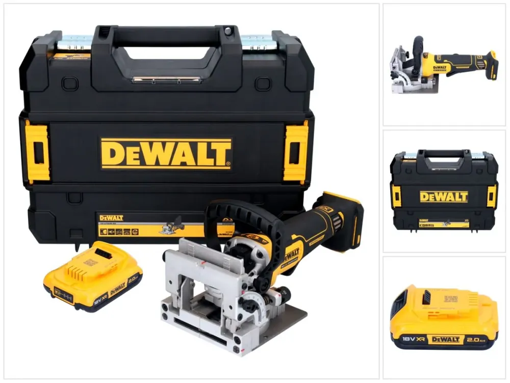 DeWalt DCW 682 NT akumulatorowa frezarka do kołków płaskich 18 V 102 x 20 mm bezszczotkowa + 1x akumulator 2,0 Ah + TSTAK...
