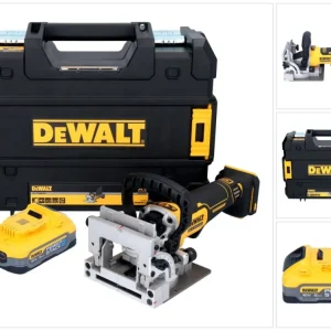 DeWalt DCW 682 NT akumulatorowy płaski frez do kołków 18 V 102 x 20 mm bezszczotkowy + 1x akumulator Powerstack 5,0 Ah + T...