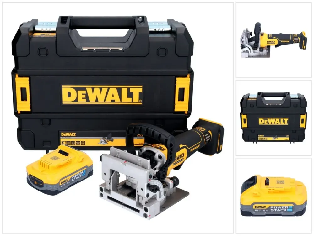 DeWalt DCW 682 NT akumulatorowy płaski frez do kołków 18 V 102 x 20 mm bezszczotkowy + 1x akumulator Powerstack 5,0 Ah + T...