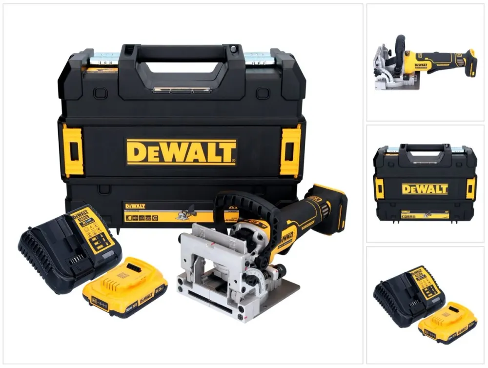 DeWalt DCW 682 D1T akumulatorowy frez do kołków płaskich 18 V 102 x 20 mm bezszczotkowy + 1x akumulator 2,0 Ah + ładowarka...