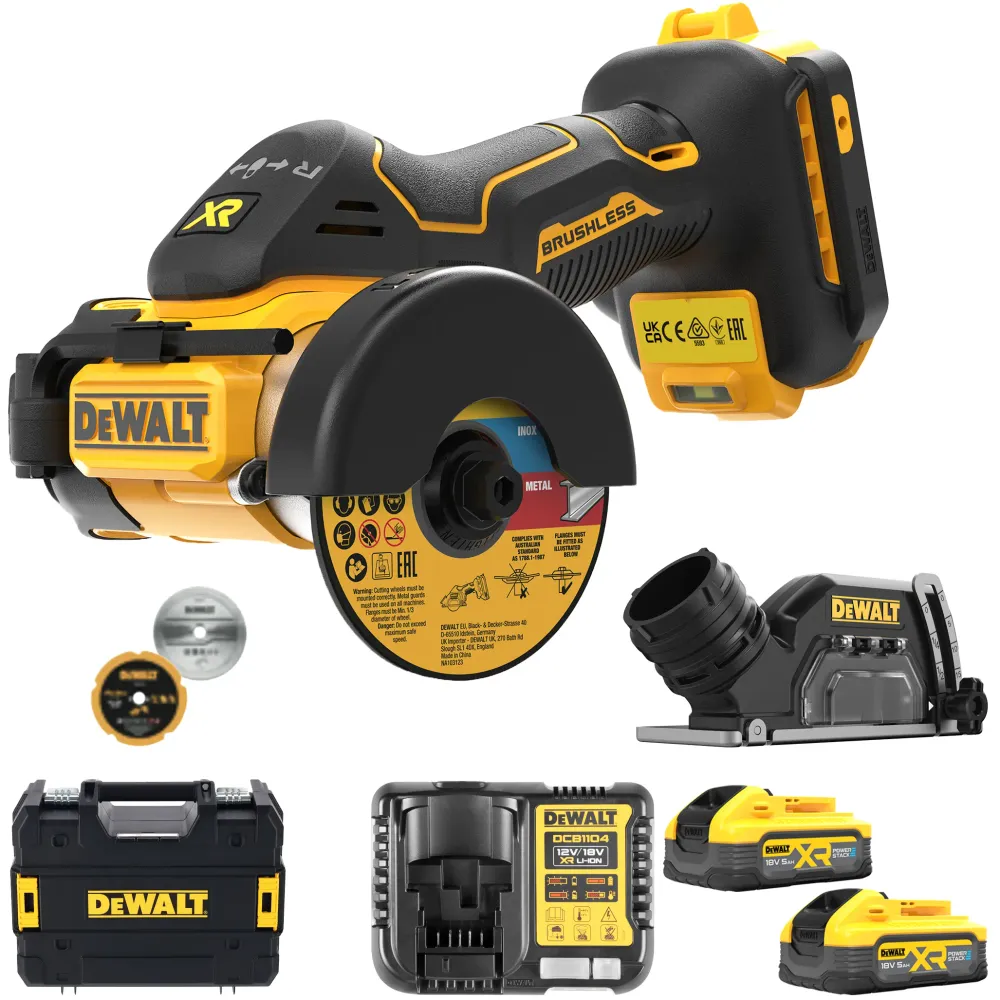 Mini pił ukosowa Dewalt DCS438E2T-QW 18 V 1,7 Ah